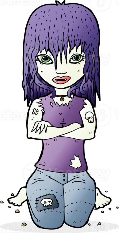 cartoon vampire girl png