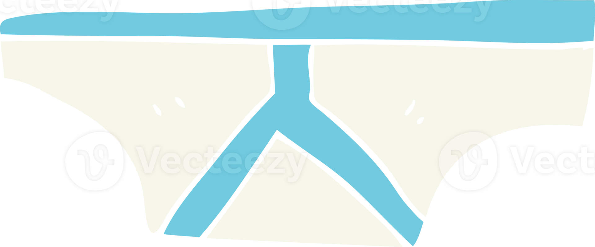 flat color illustration of a cartoon underpants png