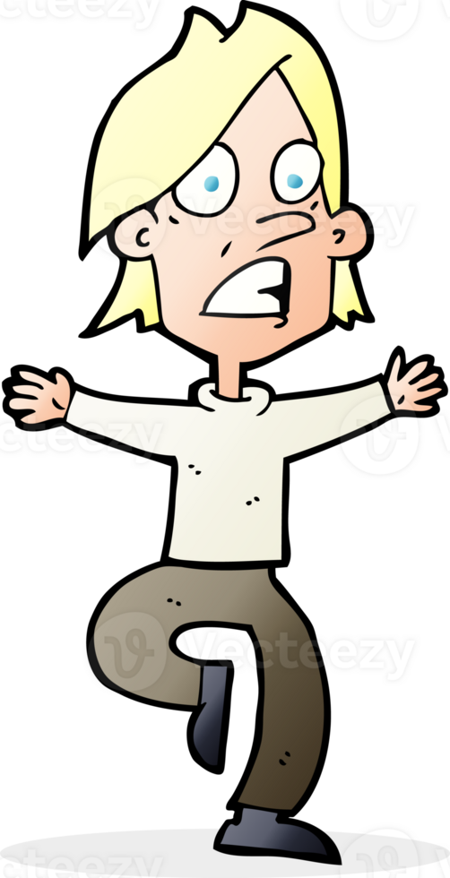 cartoon panicking man png
