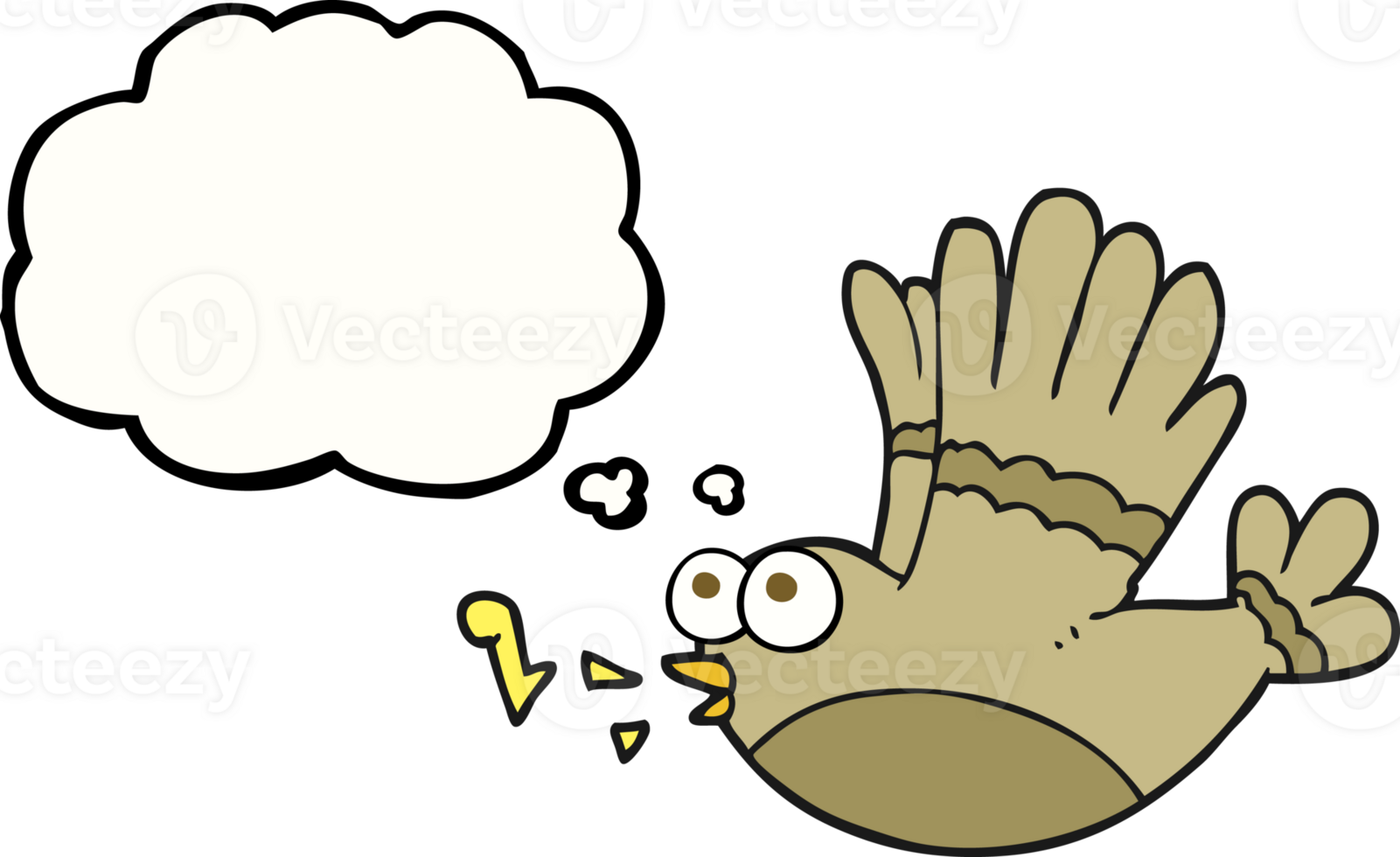 thought bubble cartoon singing bird png