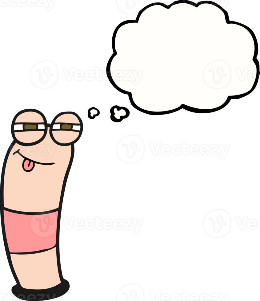 thought bubble cartoon worm png
