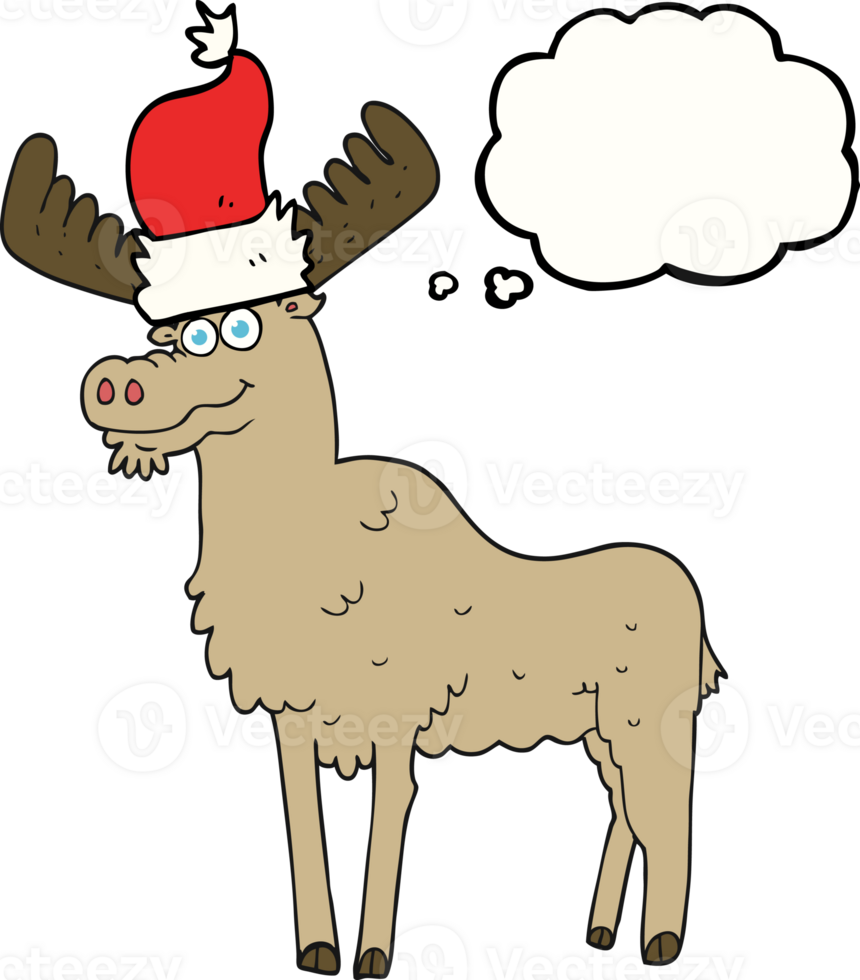 thought bubble cartoon christmas moose png