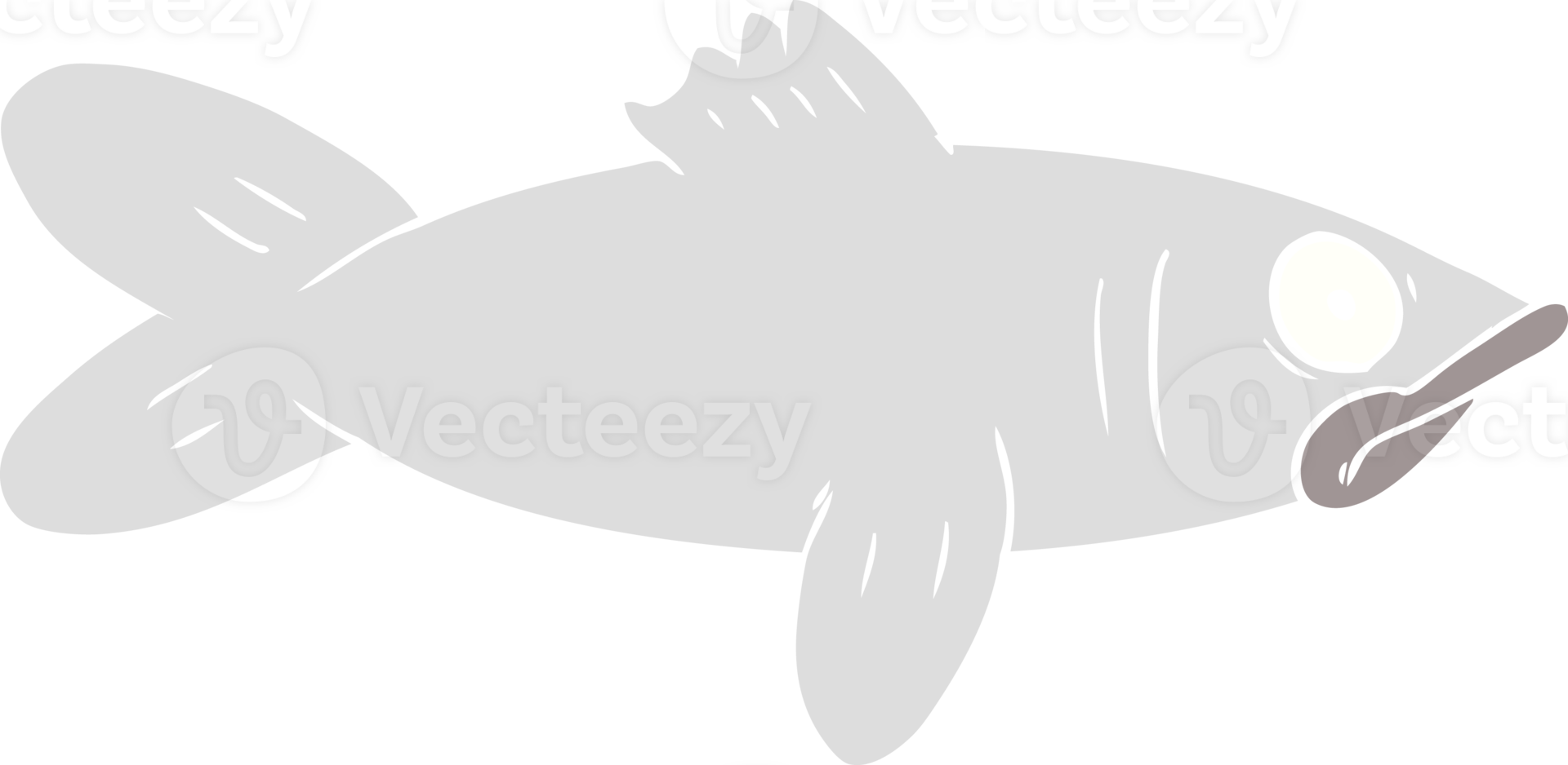 flat color style cartoon fish png