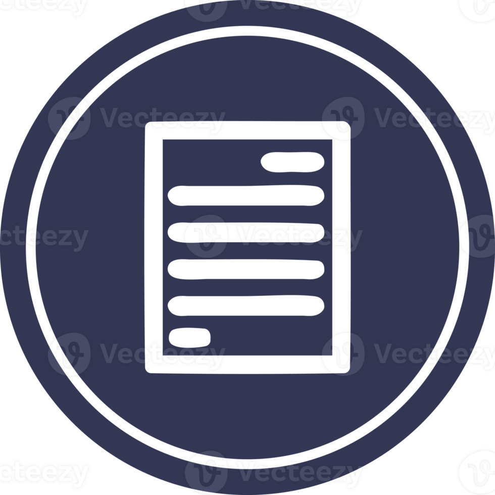 official document circular icon png