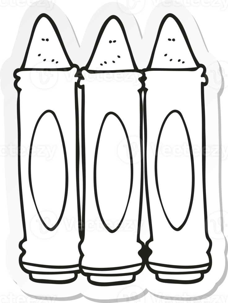 sticker of a cartoon crayons png