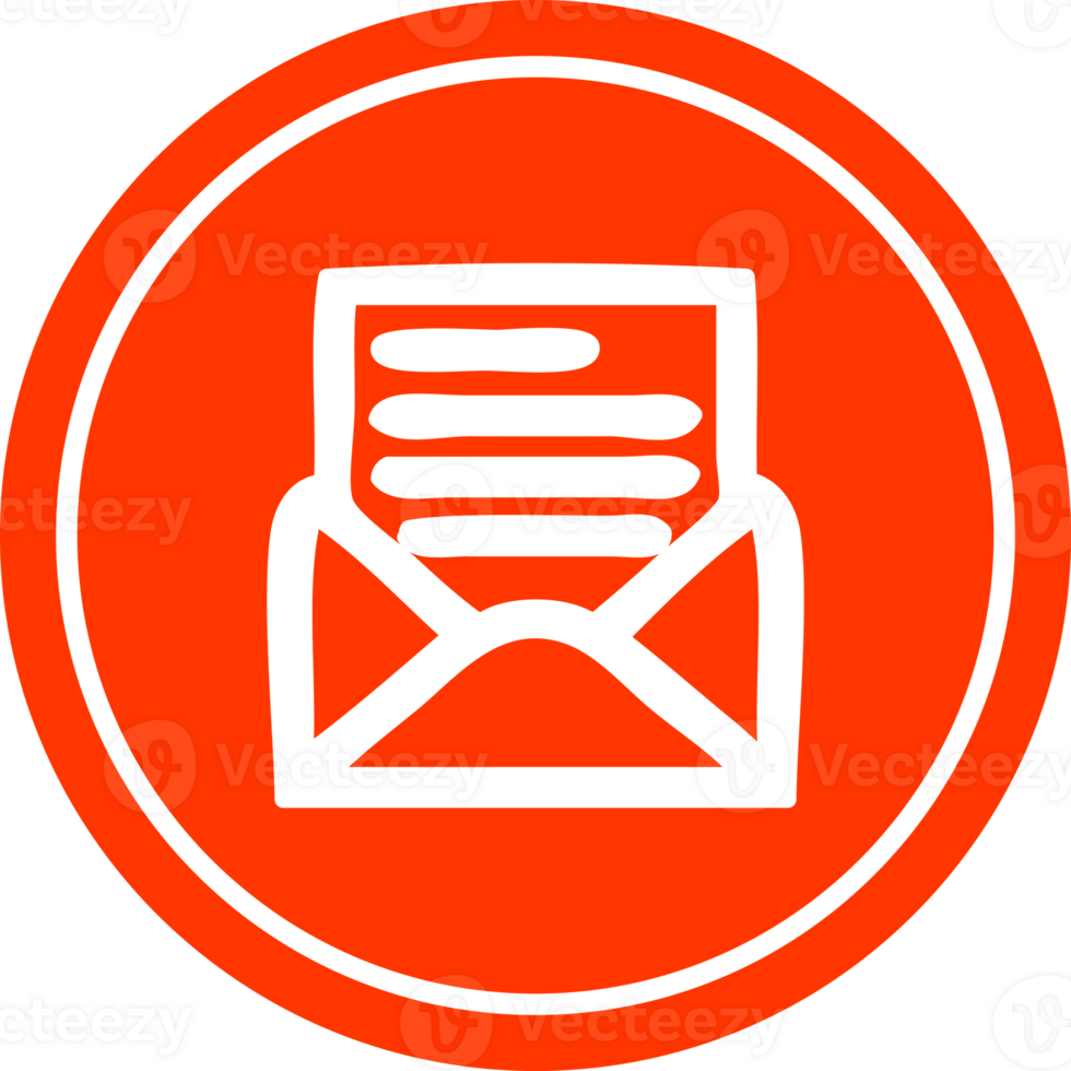 envelope letter circular icon png