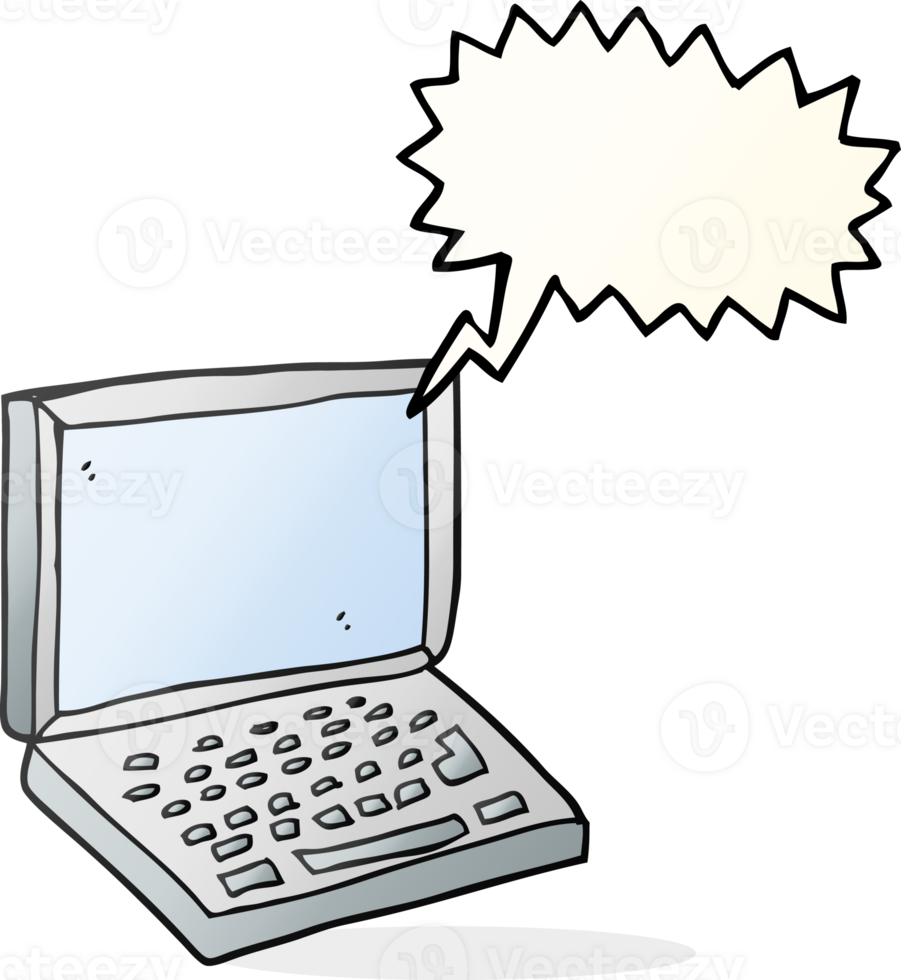 speech bubble cartoon laptop computer png