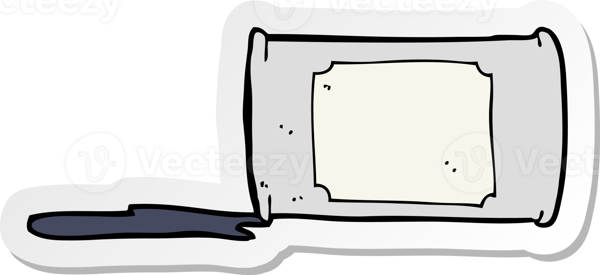sticker of a cartoon spilled oil png