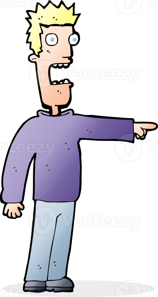 cartoon terrified man png