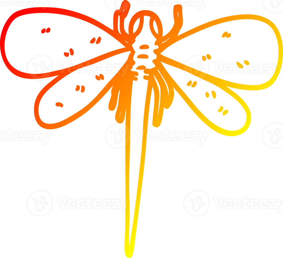 warm gradient line drawing cartoon huge insect png