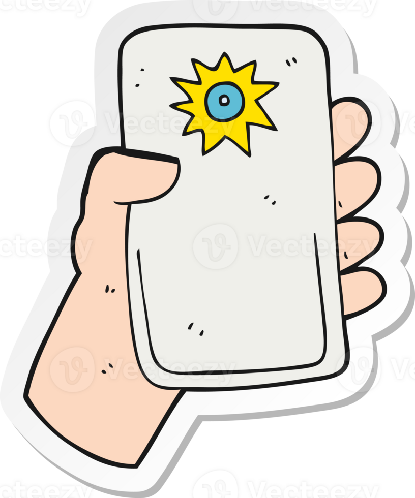sticker of a cartoon camera taking photo png