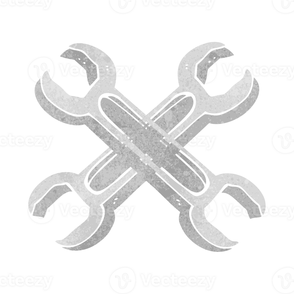 retro cartoon spanners png