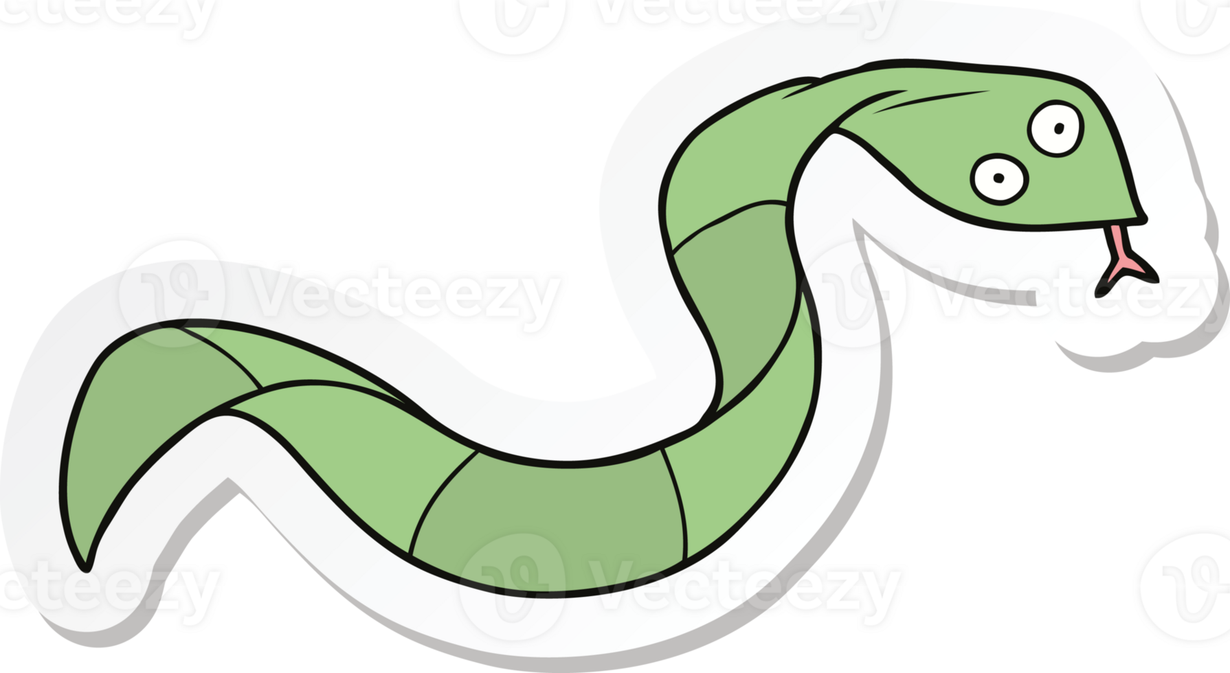 sticker of a cartoon snake png