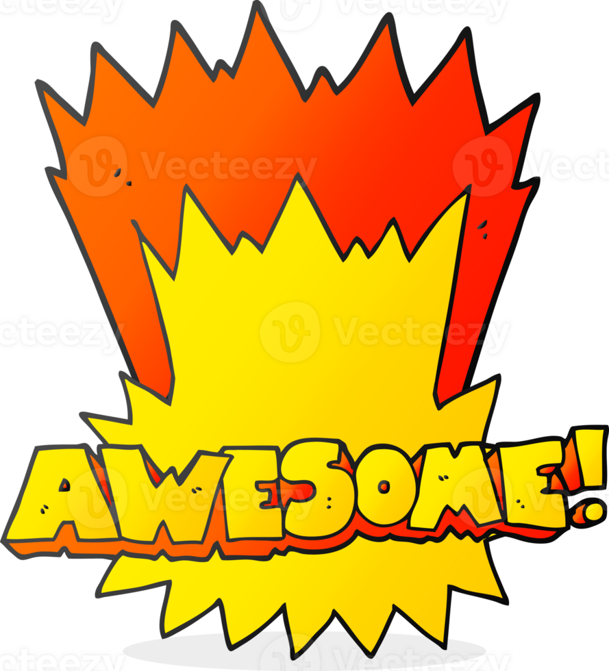 awesome cartoon shout png