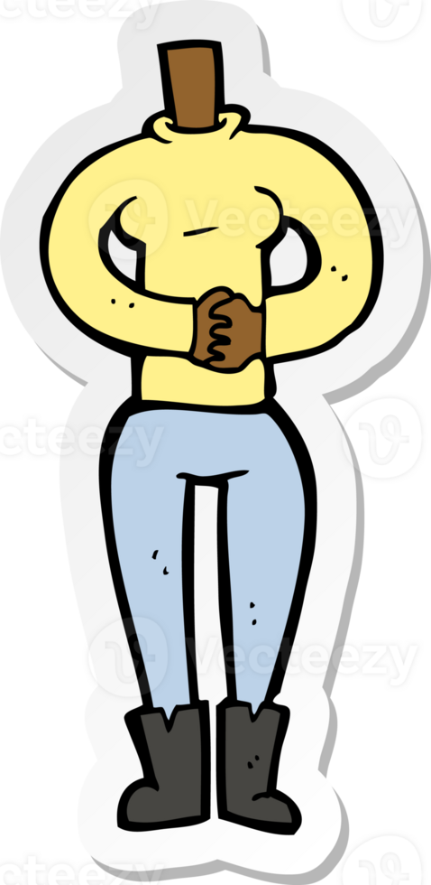 sticker of a cartoon female body png