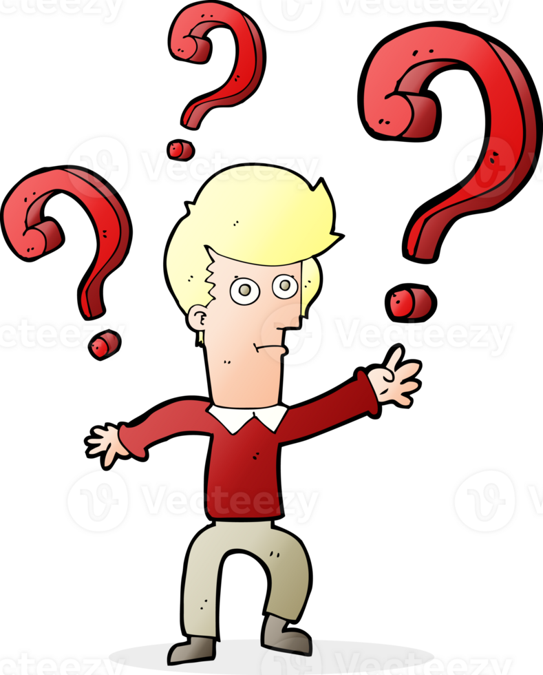 cartoon confused man png