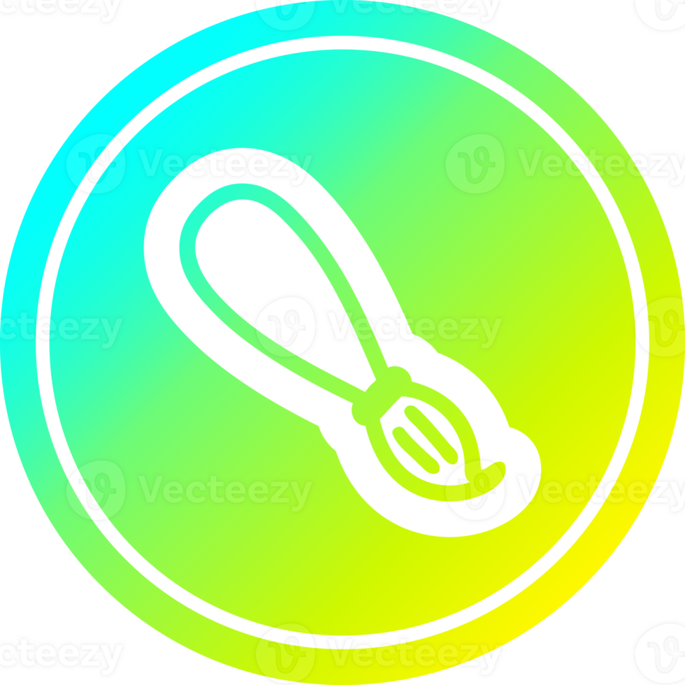 paint brush circular in cold gradient spectrum png