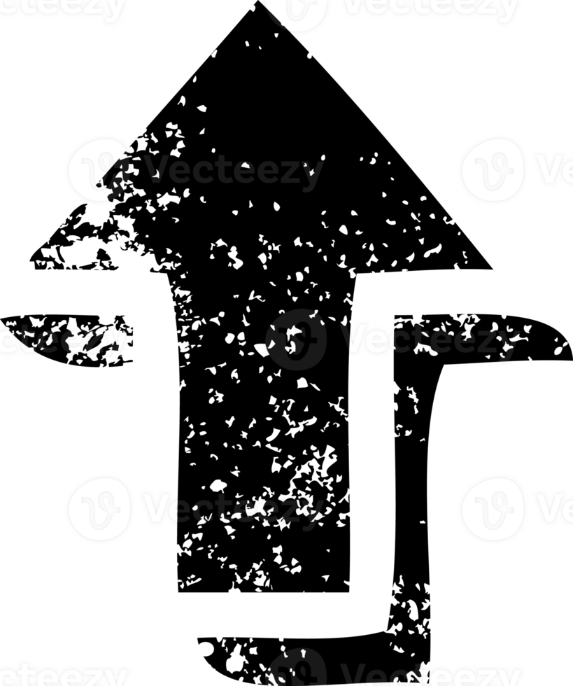 distressed symbol pointing arrow png