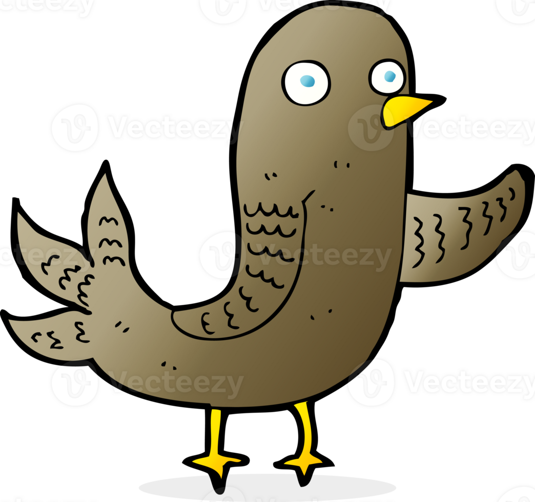 cartoon waving bird png