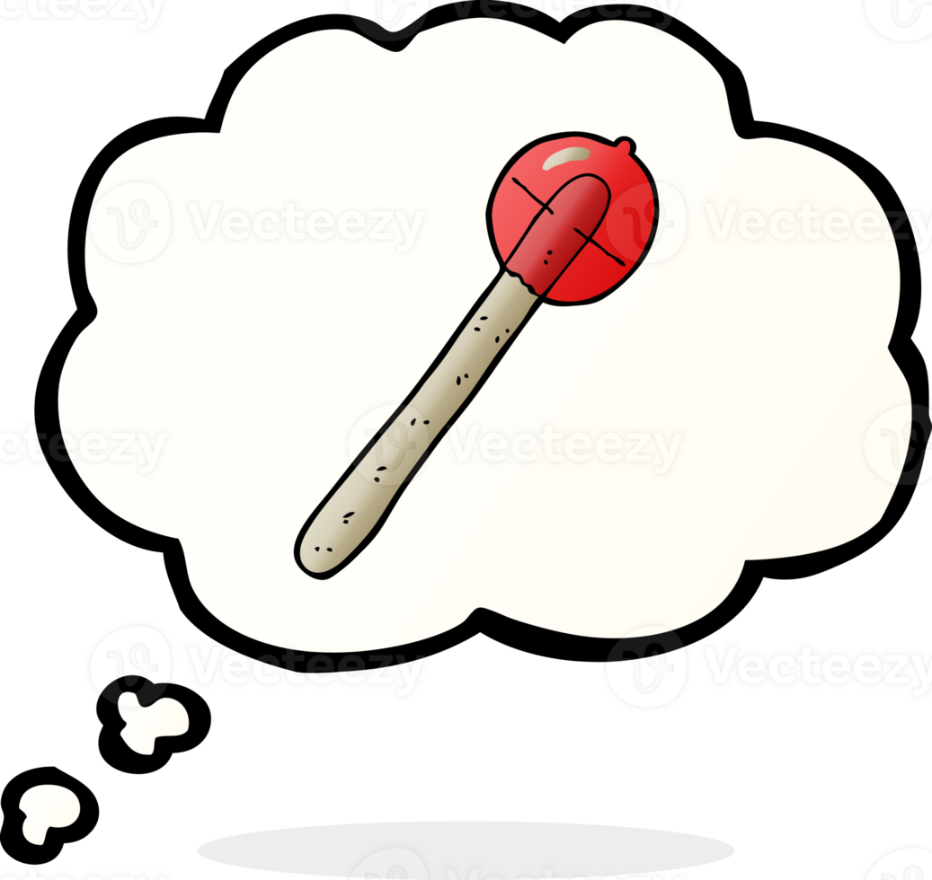 cartoon lollipop with thought bubble png