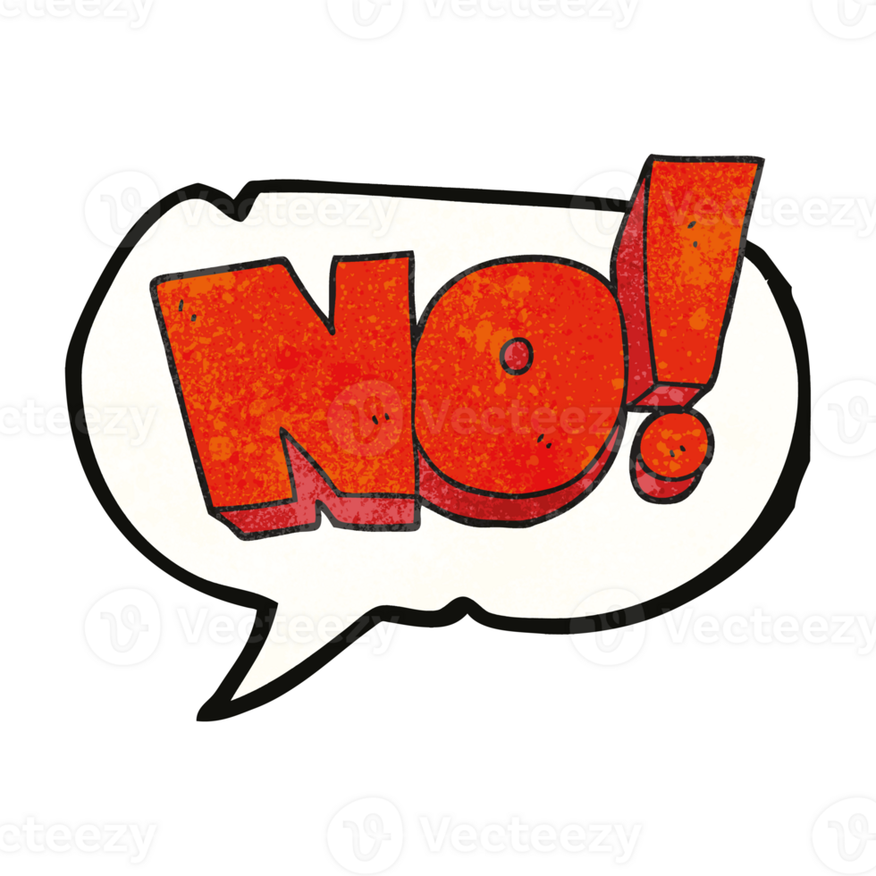 speech bubble textured cartoon NO shout png