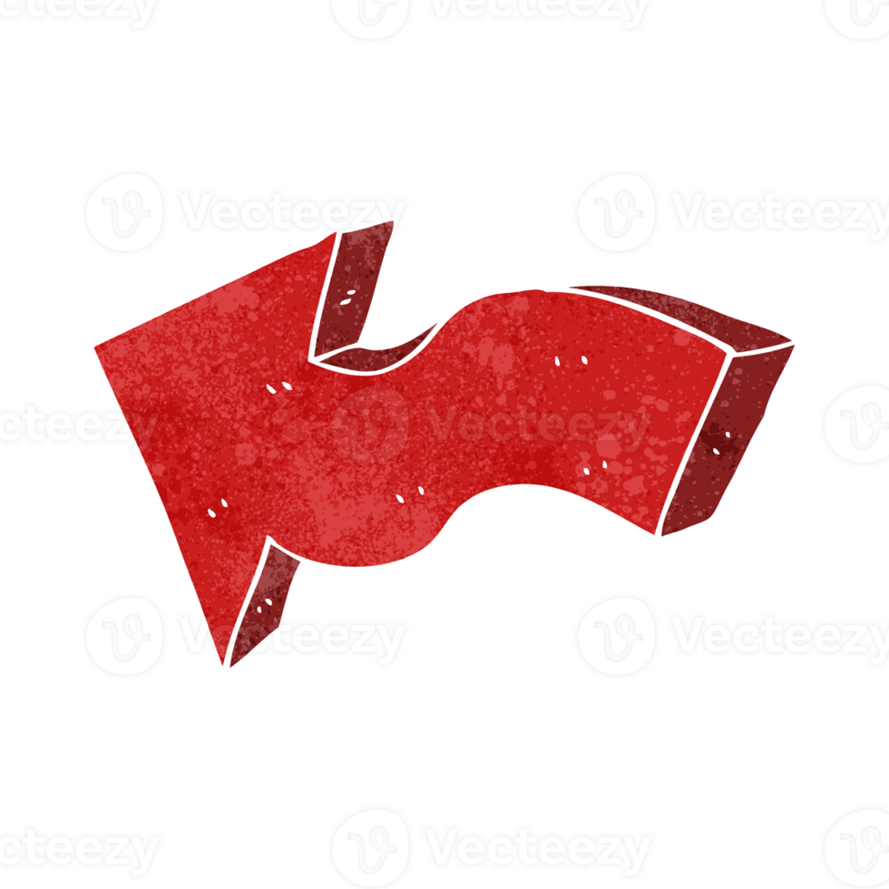 retro cartoon pointing arrow png