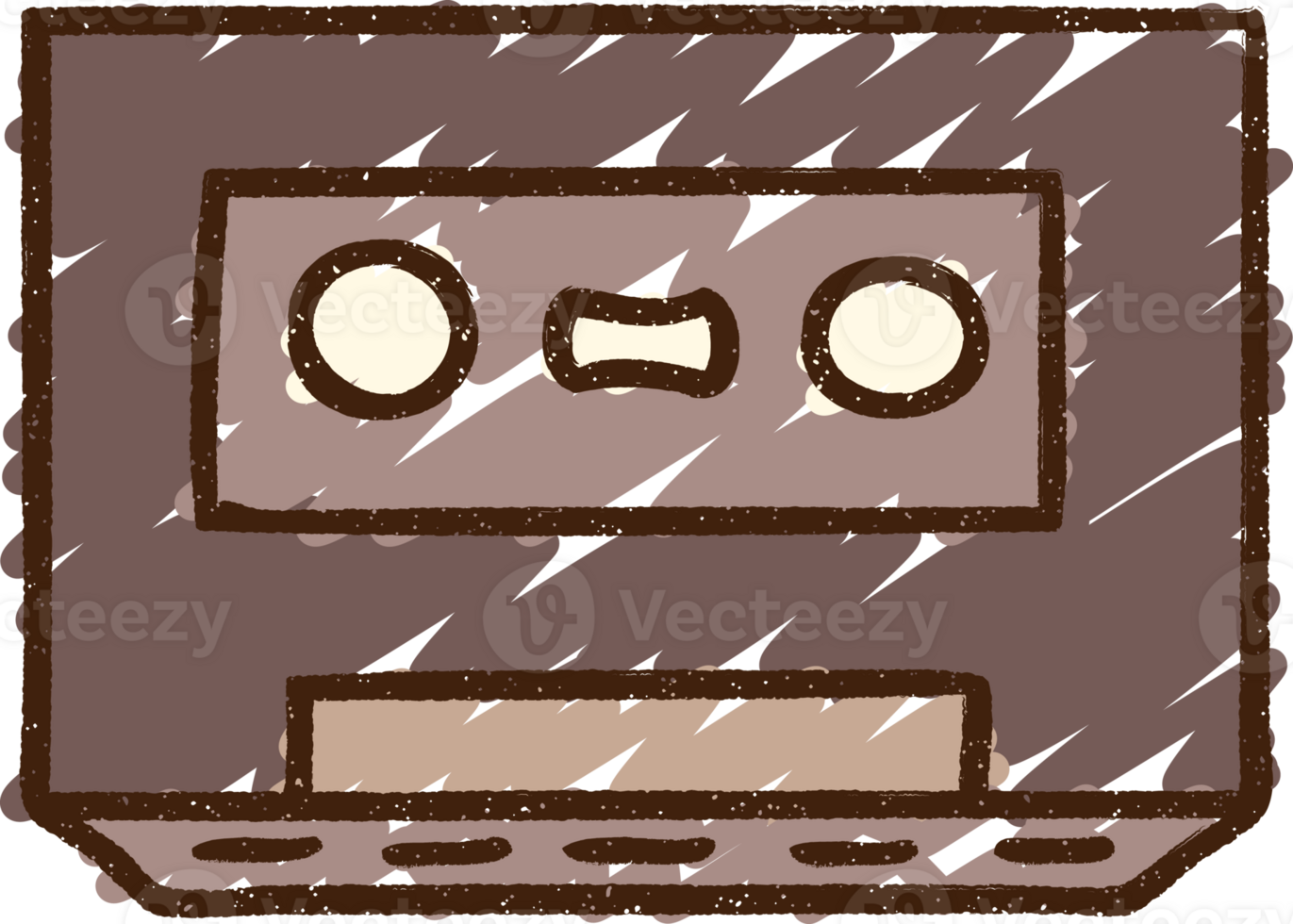 Cassette Tape Chalk Drawing png
