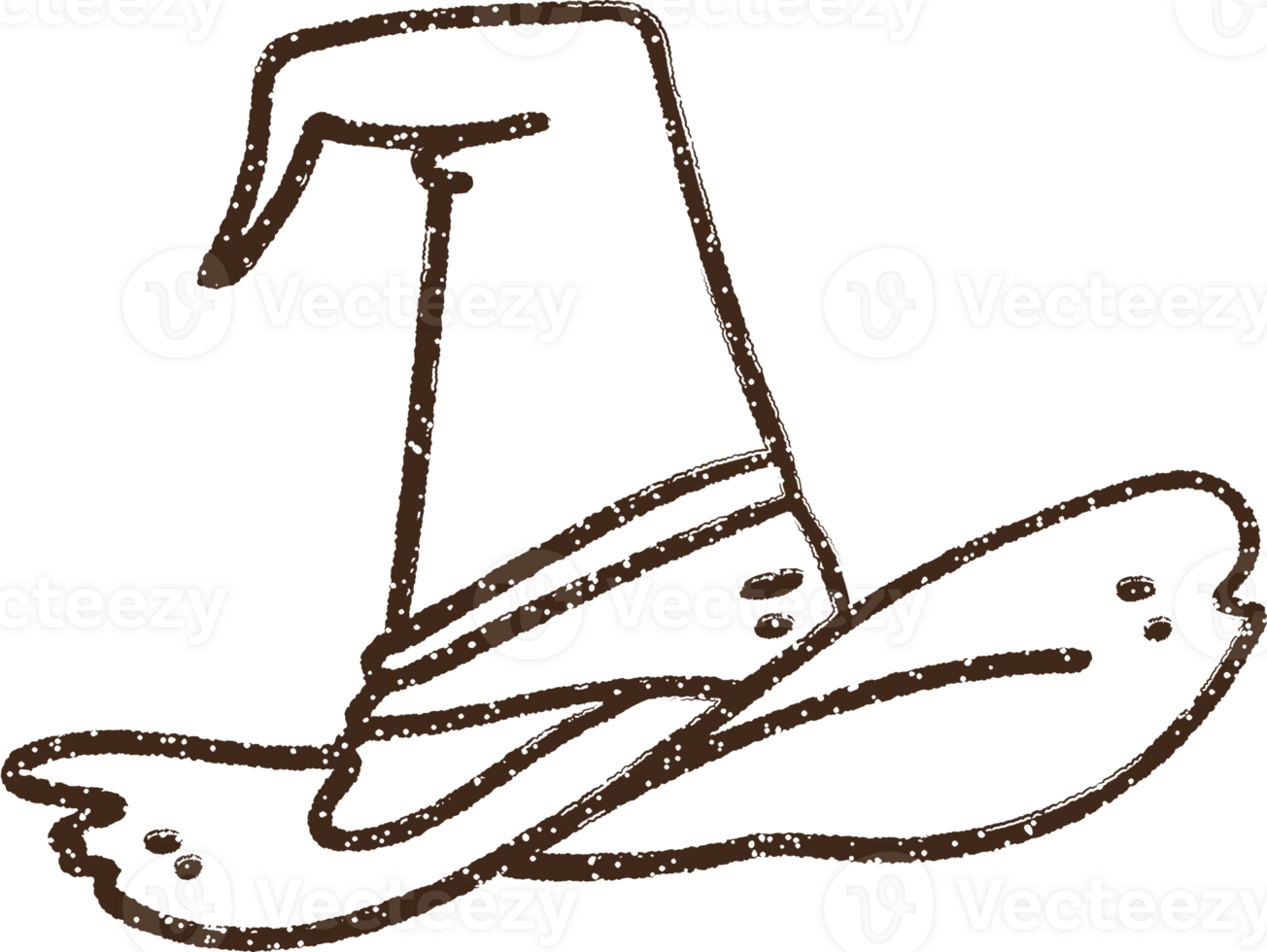 Witch Hat Charcoal Drawing png