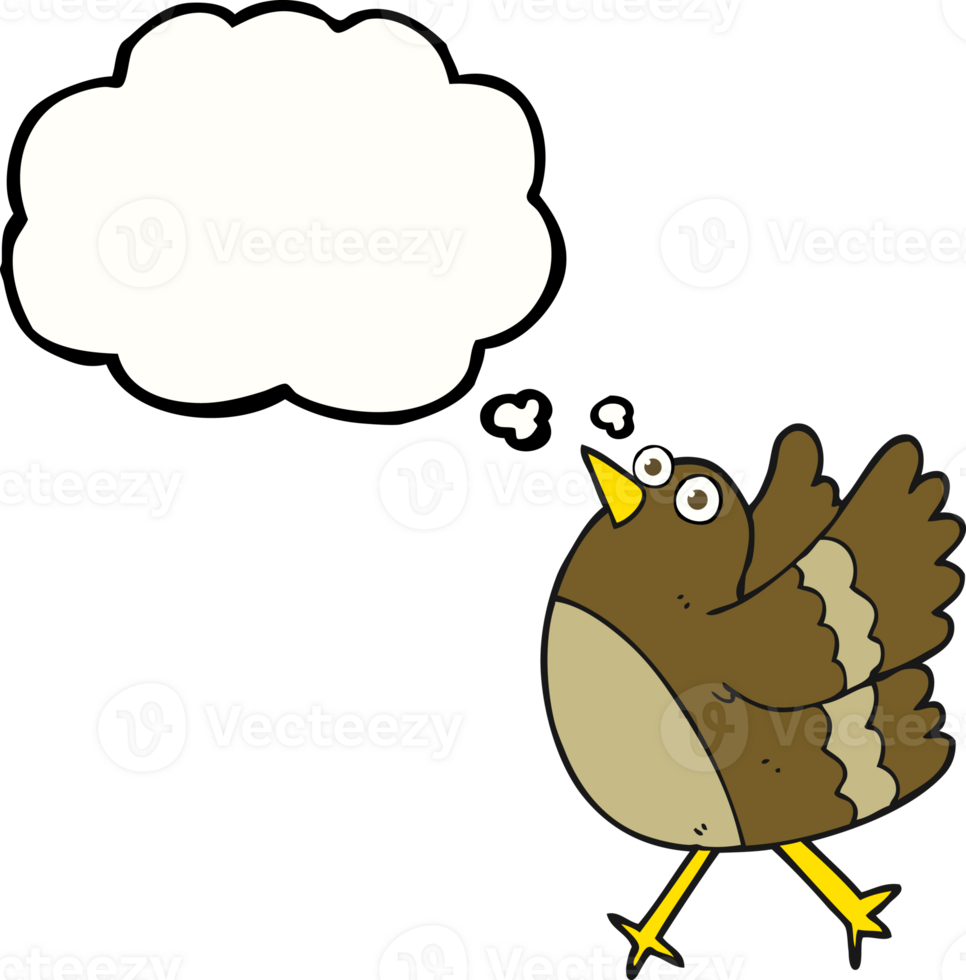 thought bubble cartoon happy bird png