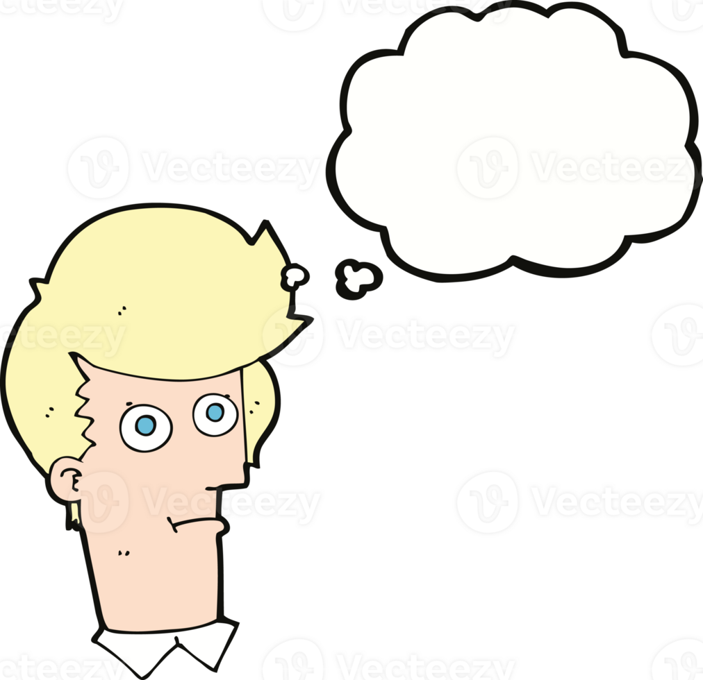 cartoon staring face with thought bubble png