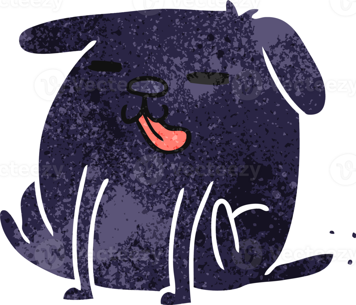 retro cartoon kawaii of a cute dog png