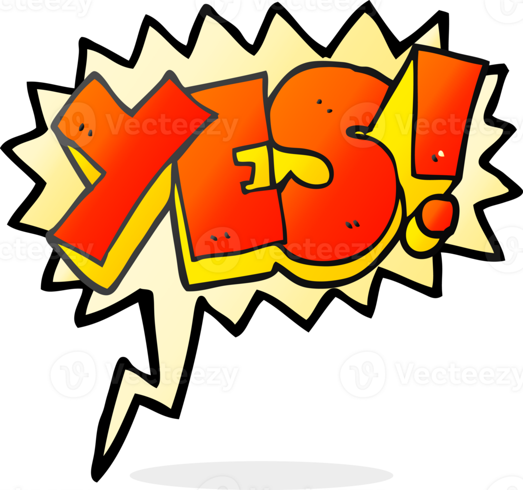 speech bubble cartoon yes symbol png