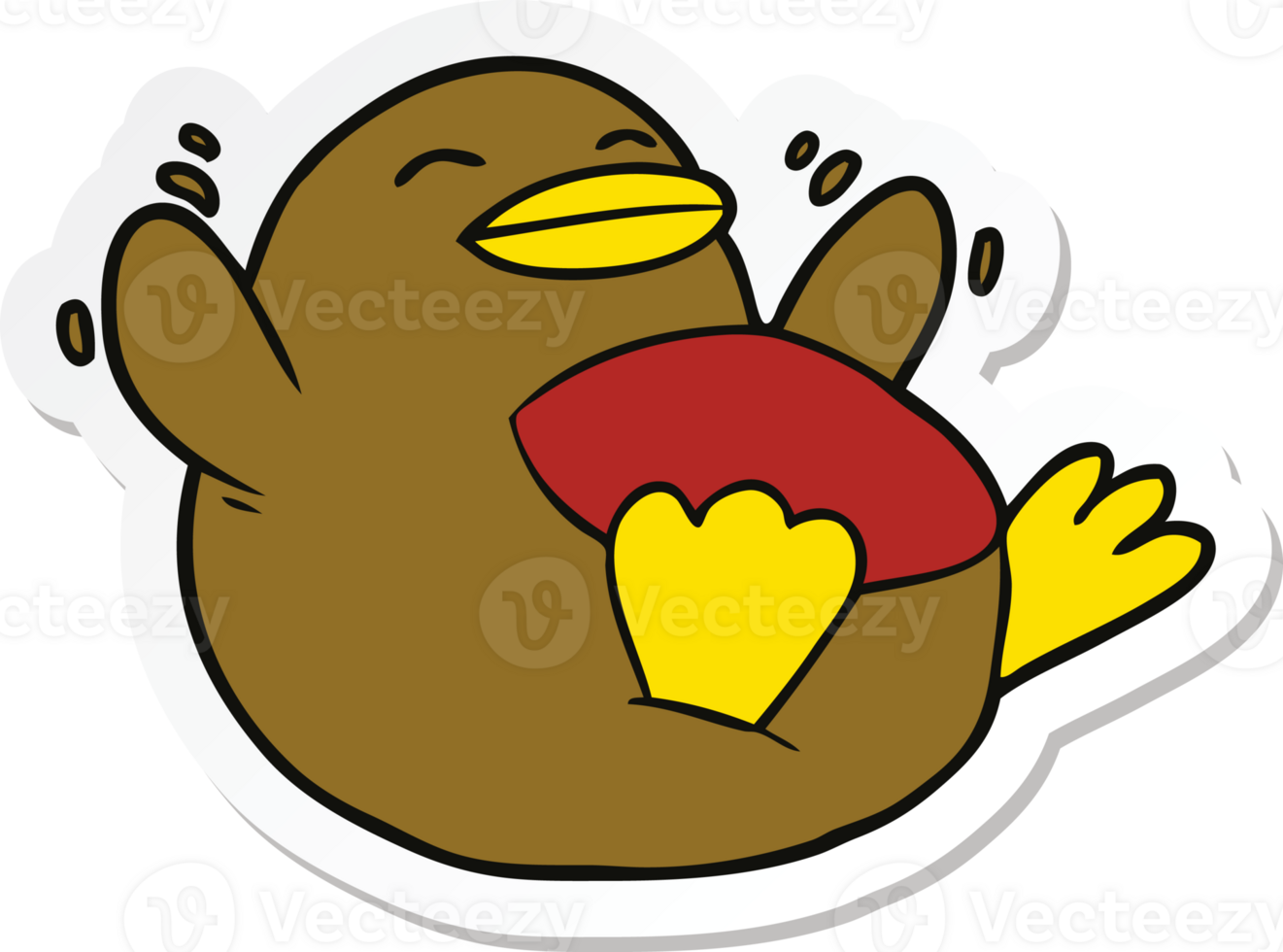 sticker of a Cartoon Robin png