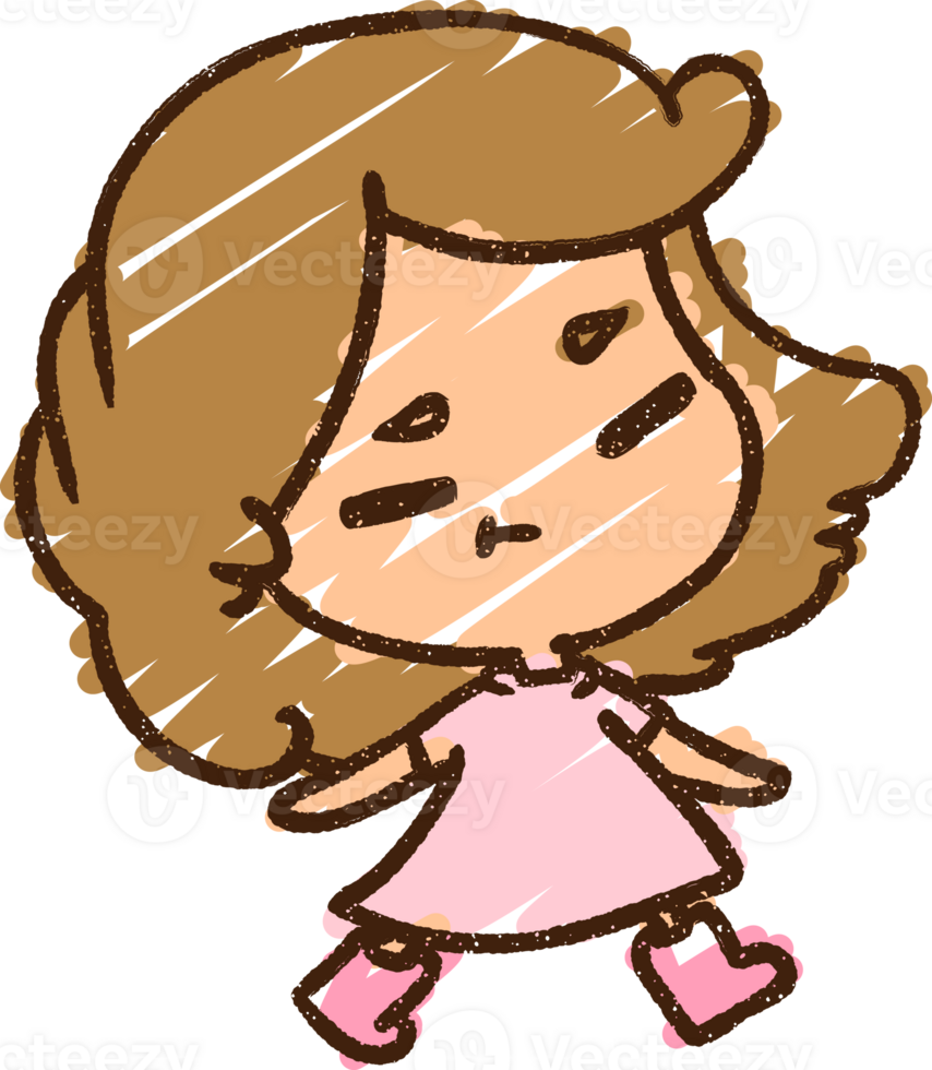 Happy Woman Chalk Drawing png