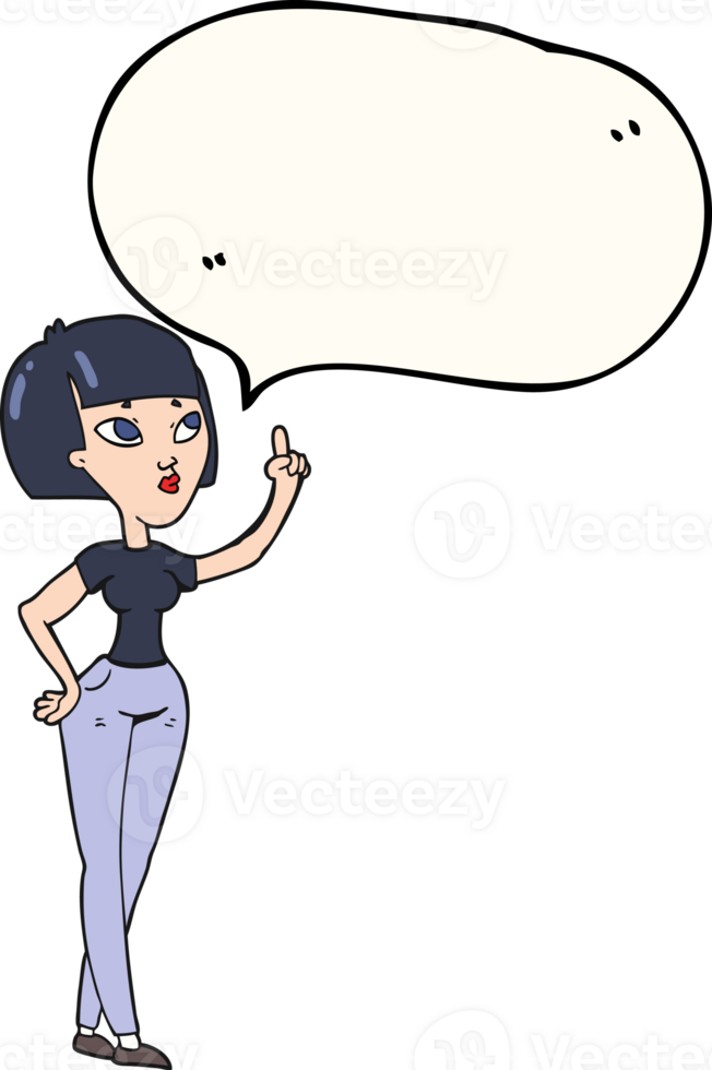 speech bubble cartoon woman asking question png