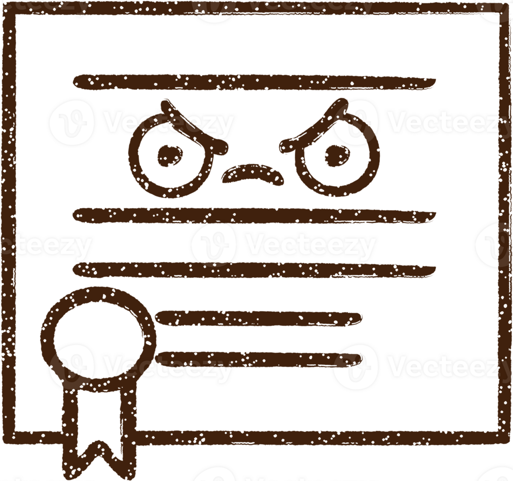 Important Certificate Charcoal Drawing png