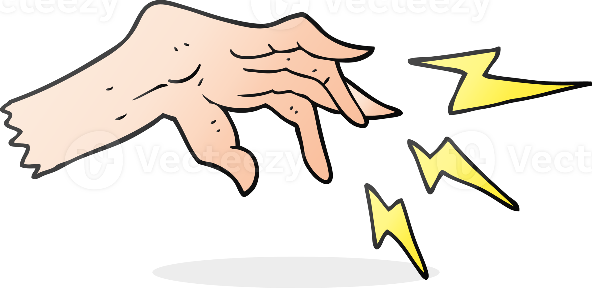 cartoon hand casting spell png