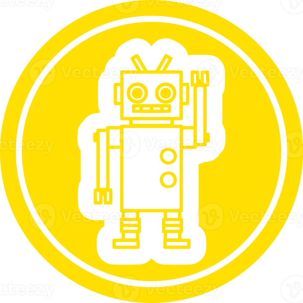 dancing robot circular icon png