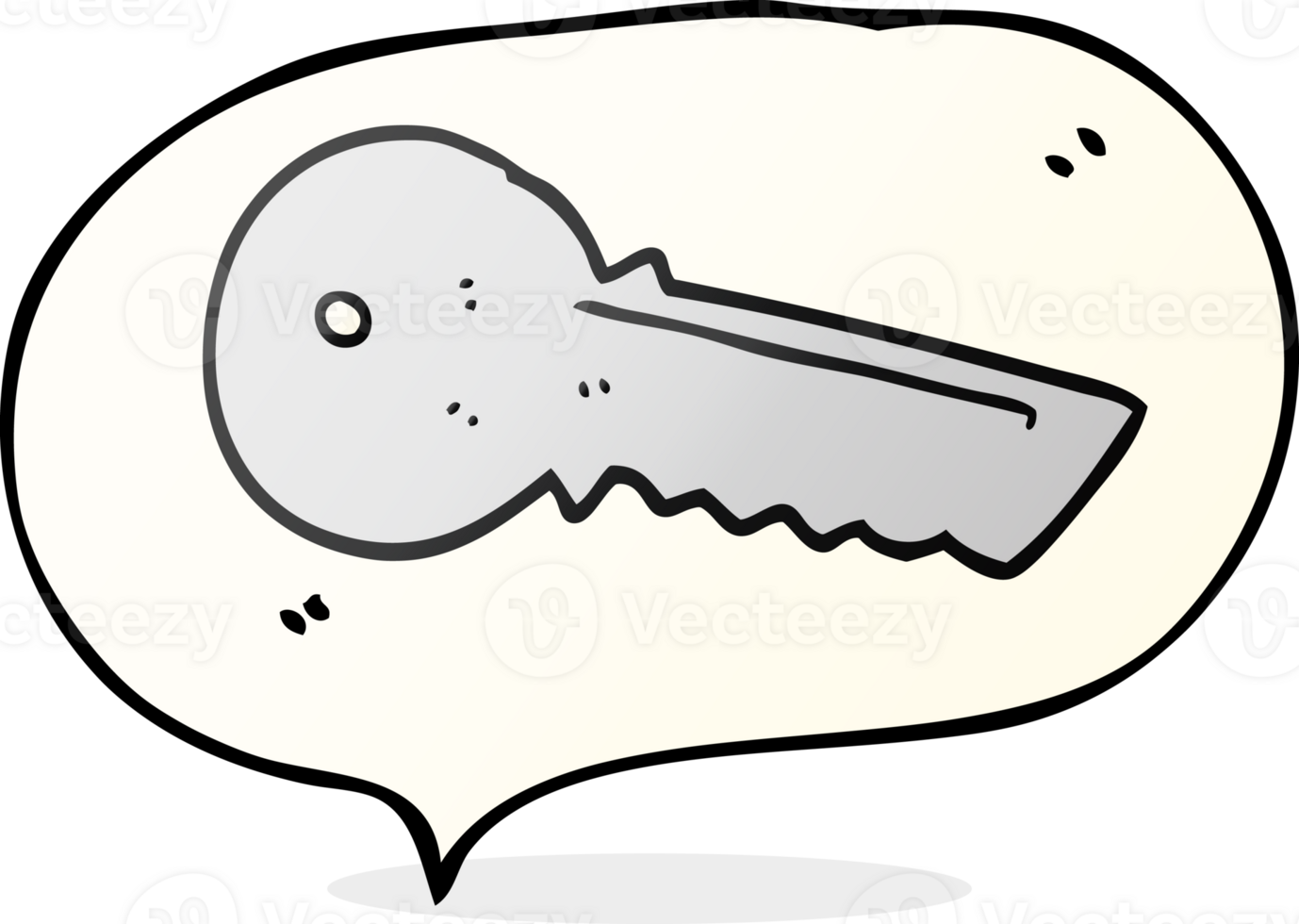 speech bubble cartoon door key png