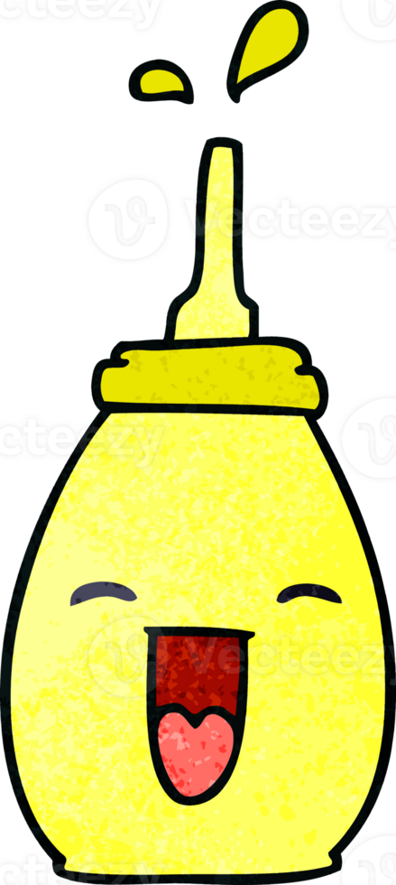 quirky hand drawn cartoon happy mustard png