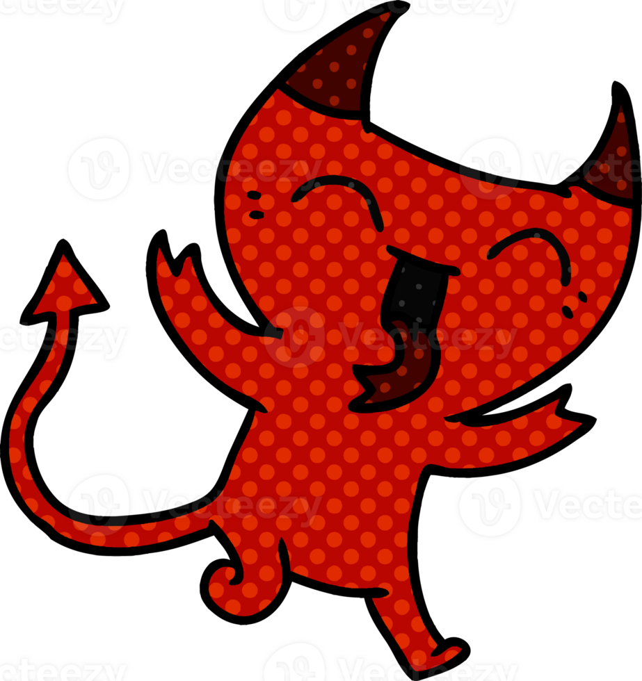 cartoon of cute kawaii red demon png