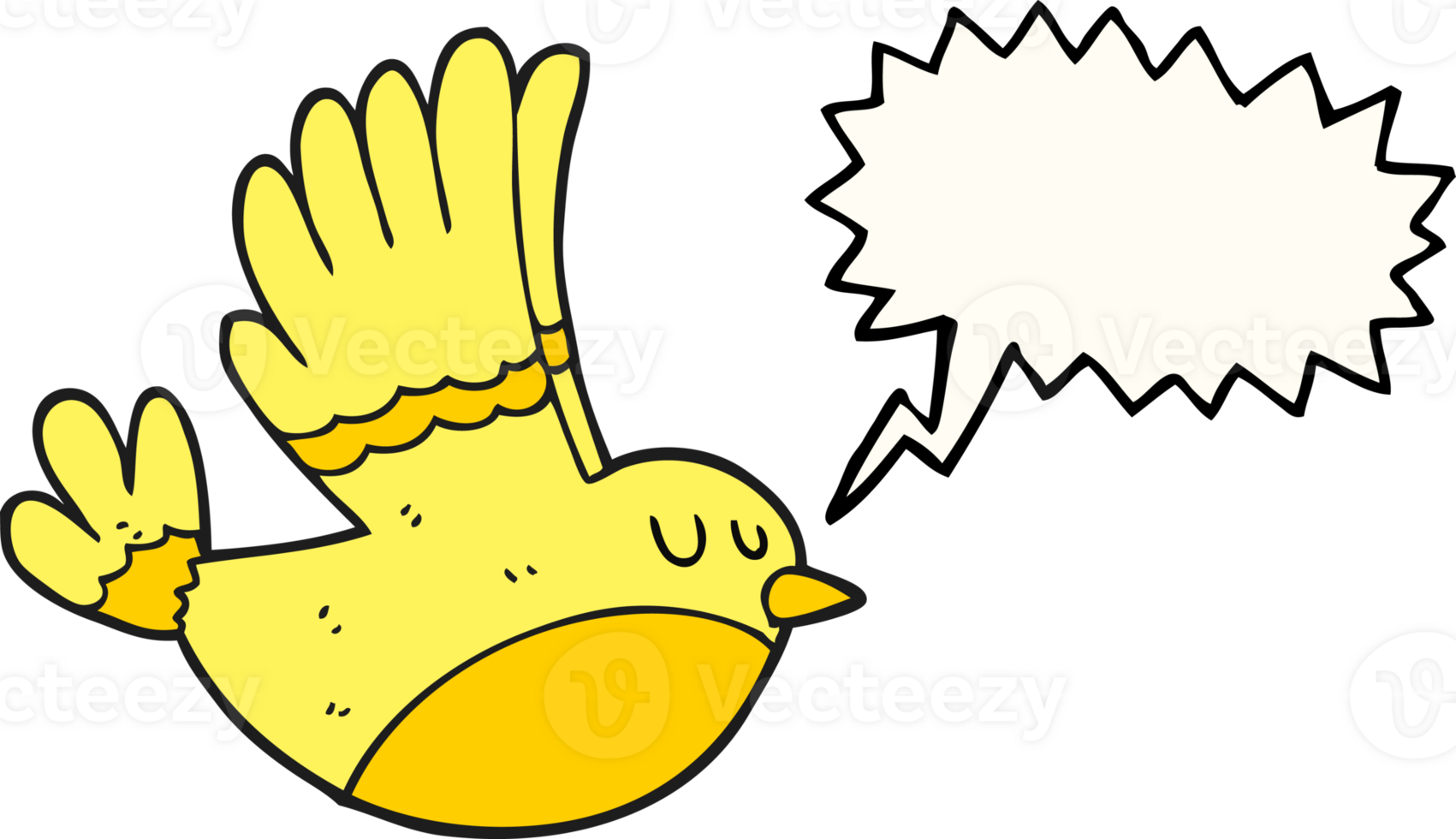 speech bubble cartoon flying bird png