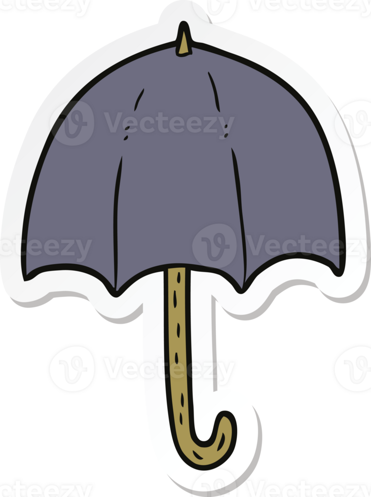 sticker of a cartoon umbrella png