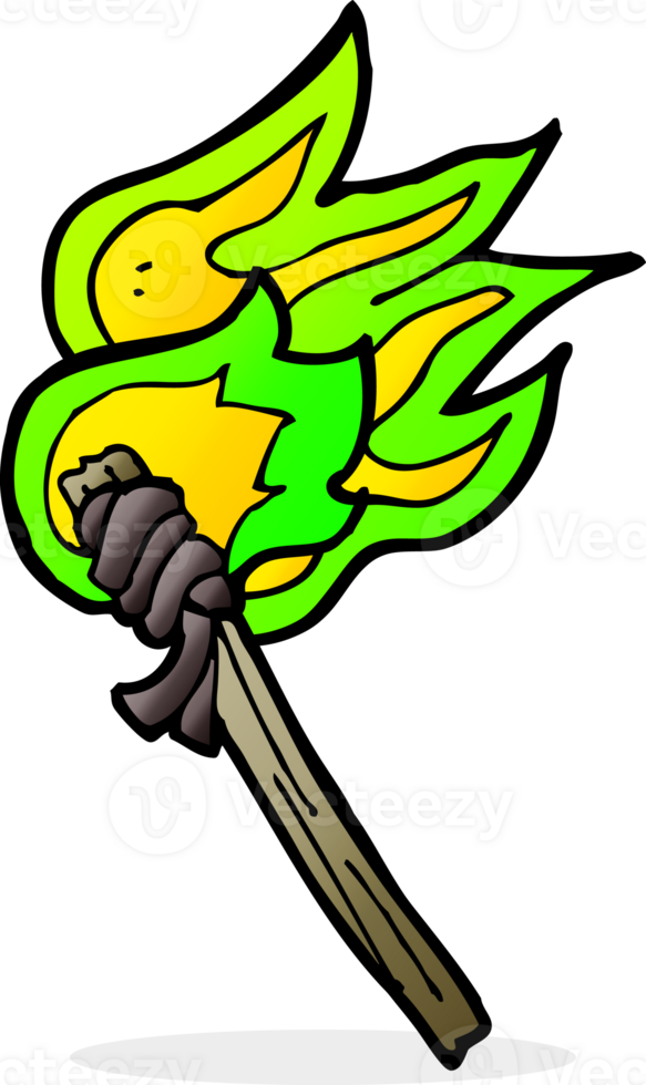 cartoon burning torch png
