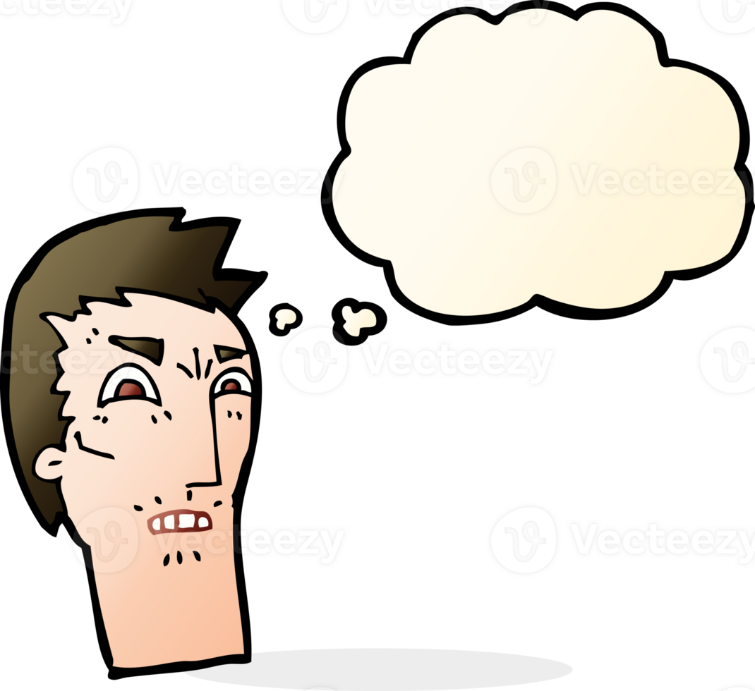 cartoon angry face with thought bubble png