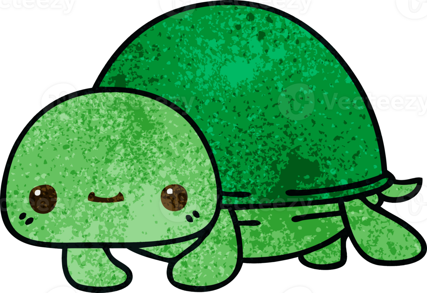 quirky hand drawn cartoon turtle png