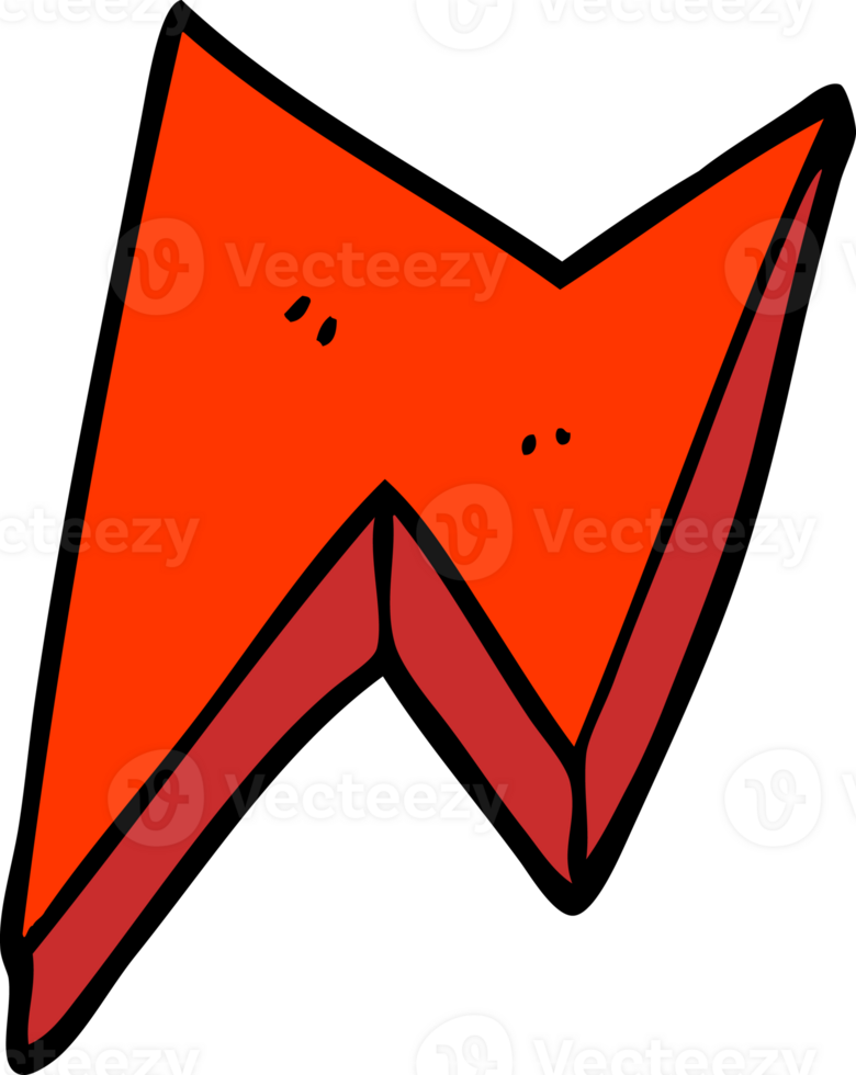 cartoon doodle fire bolt png