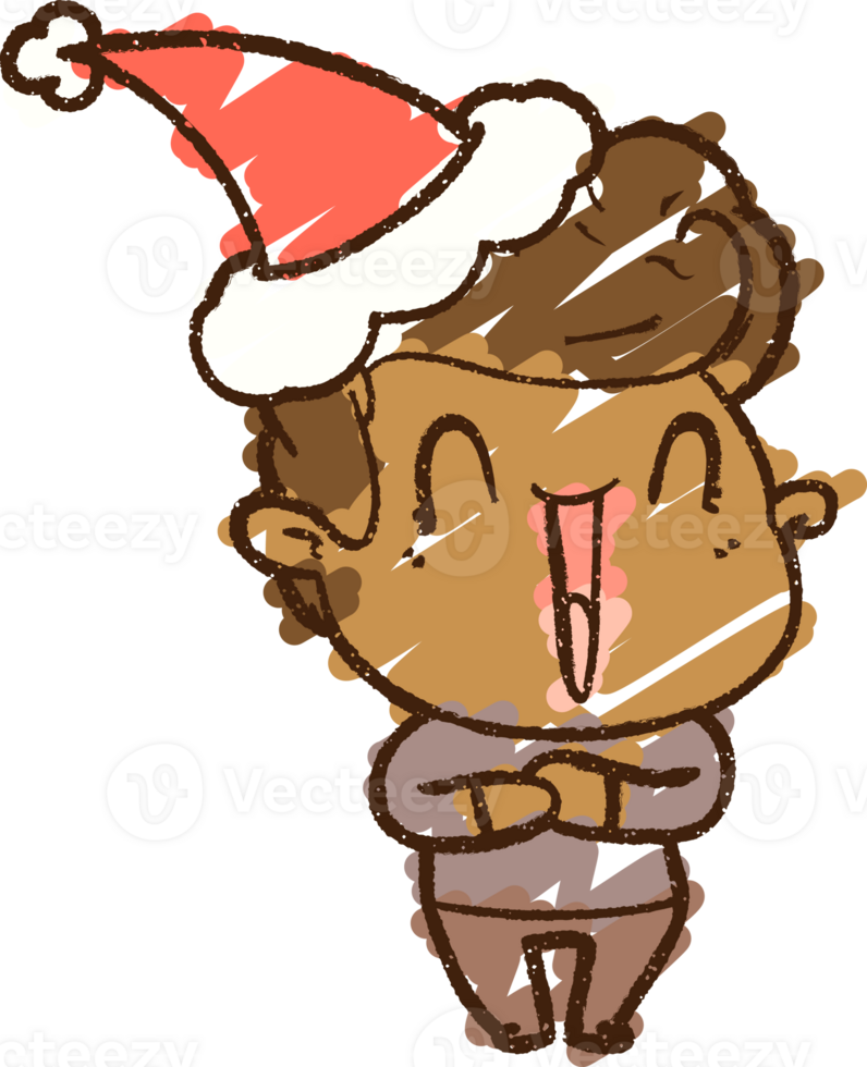 Christmas Man Chalk Drawing png