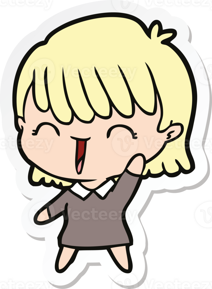 sticker of a cartoon woman png