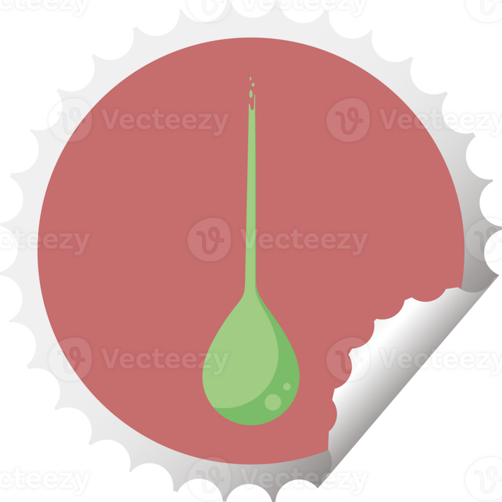 slime drip round sticker stamp png